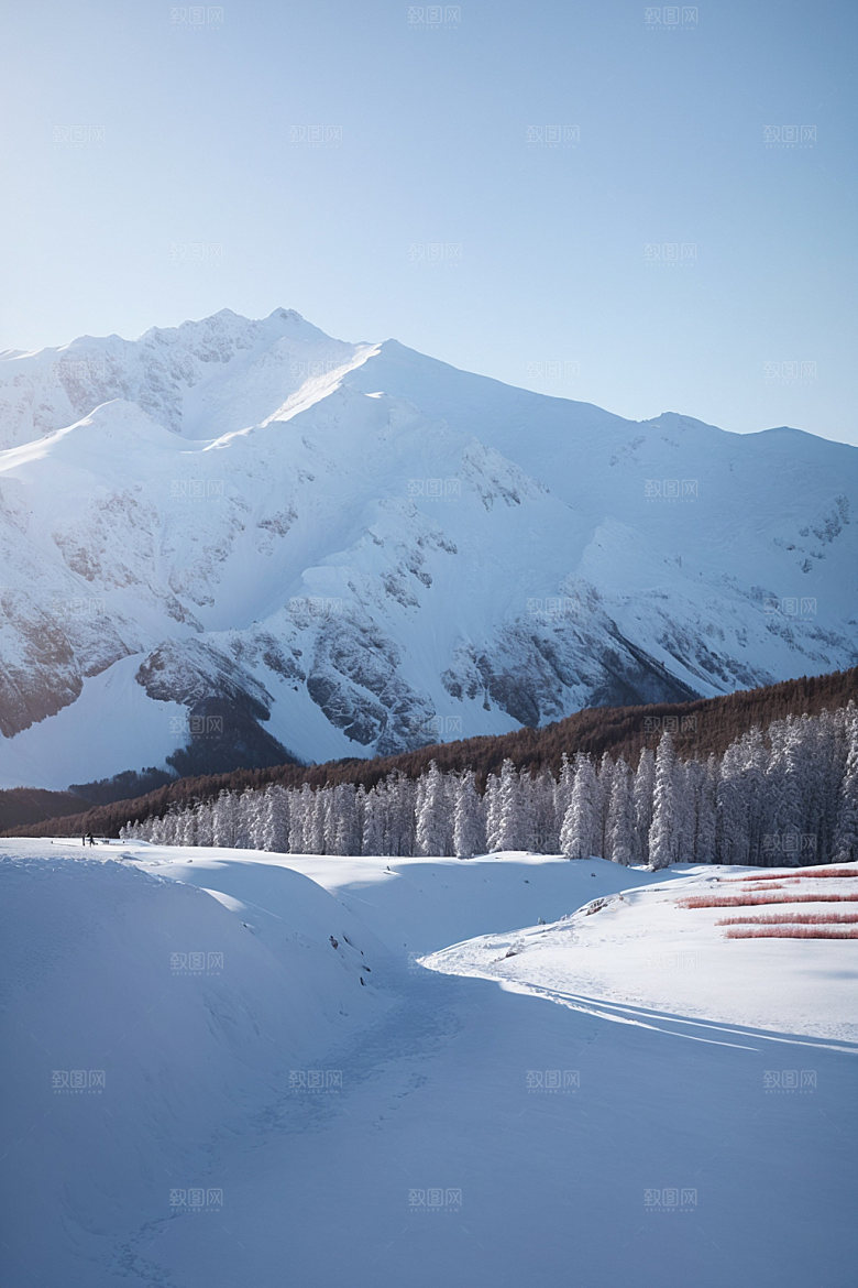 雪山雪峰高海拔摄影图