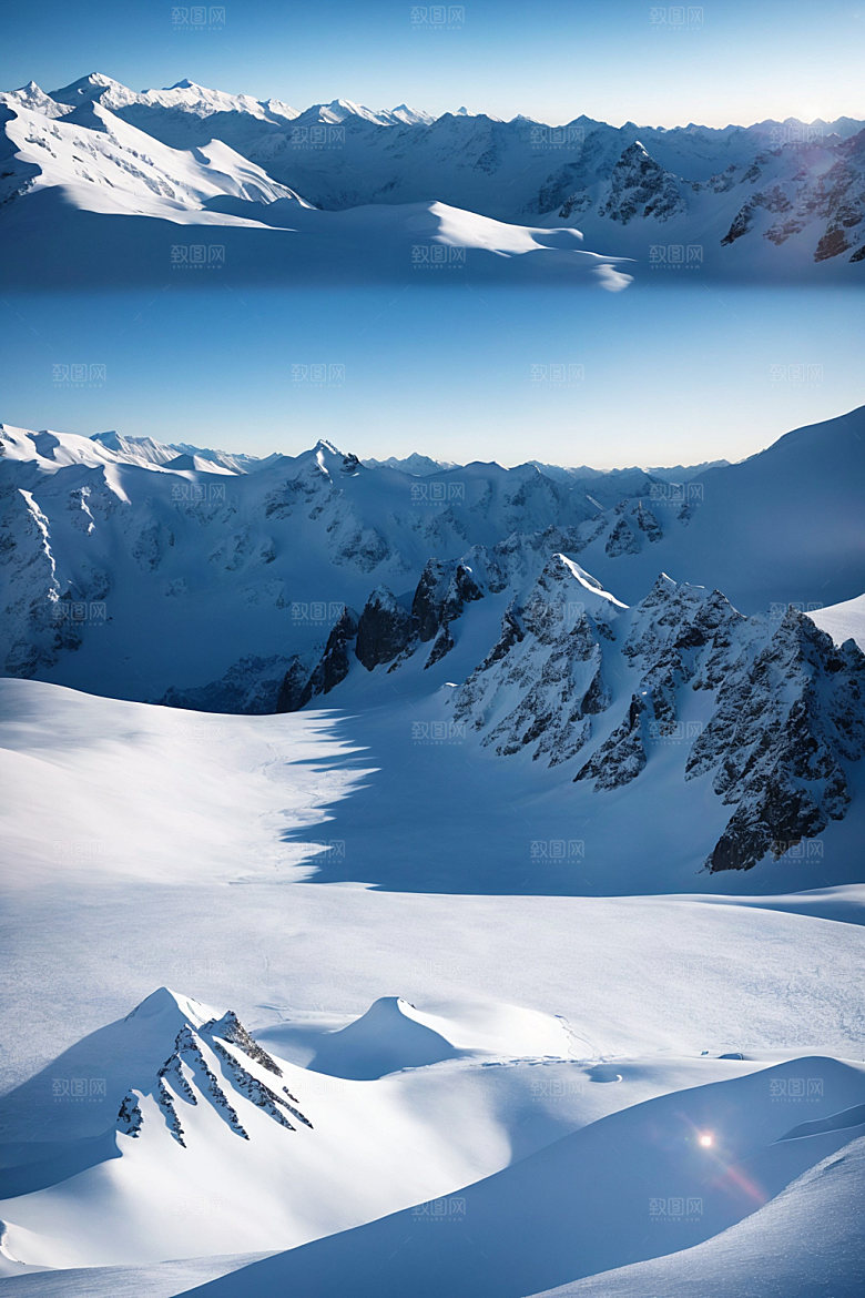 雪山风景风光摄影图