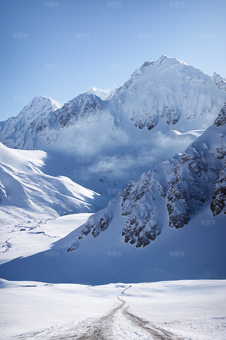 雪山风景高山摄影图