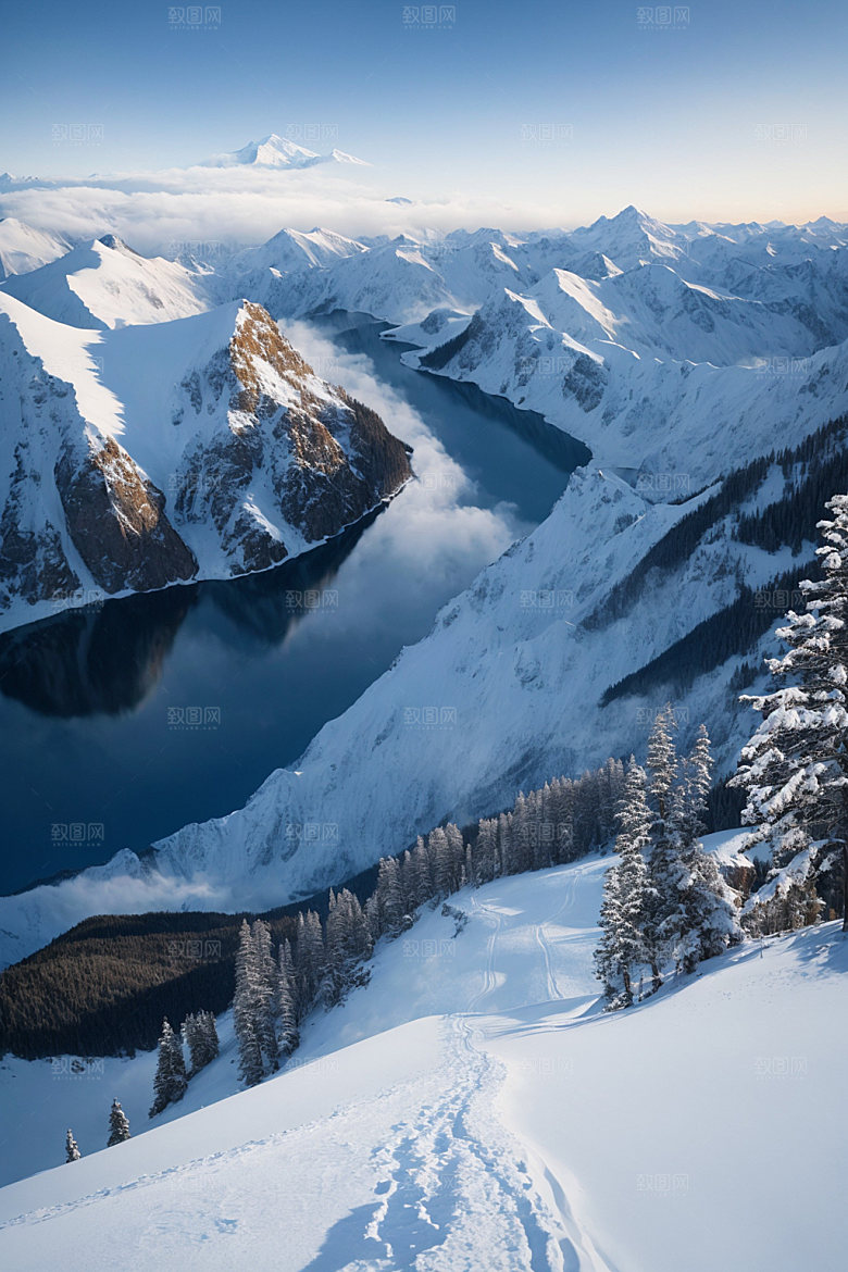 雪山高清高海拔摄影图