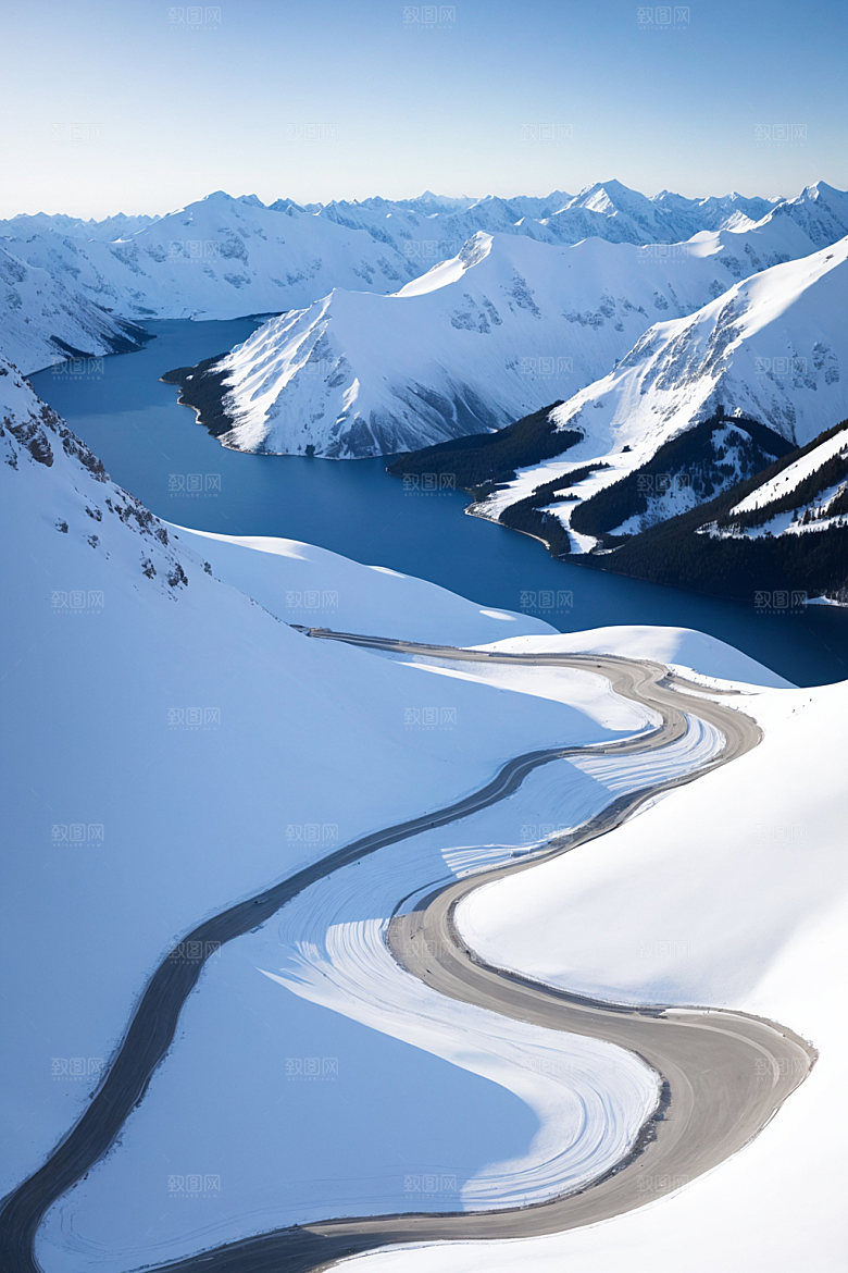 雪山高山风景摄影图