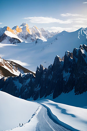 雪山自然风光摄影图