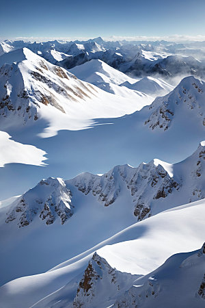 雪山顶峰雪峰摄影图