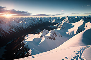 雪山雪峰高海拔摄影图