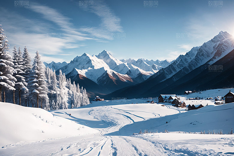 雪山高清高海拔摄影图
