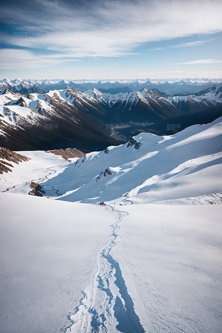 雪山雪峰高海拔摄影图