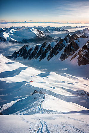 雪山高清高海拔摄影图