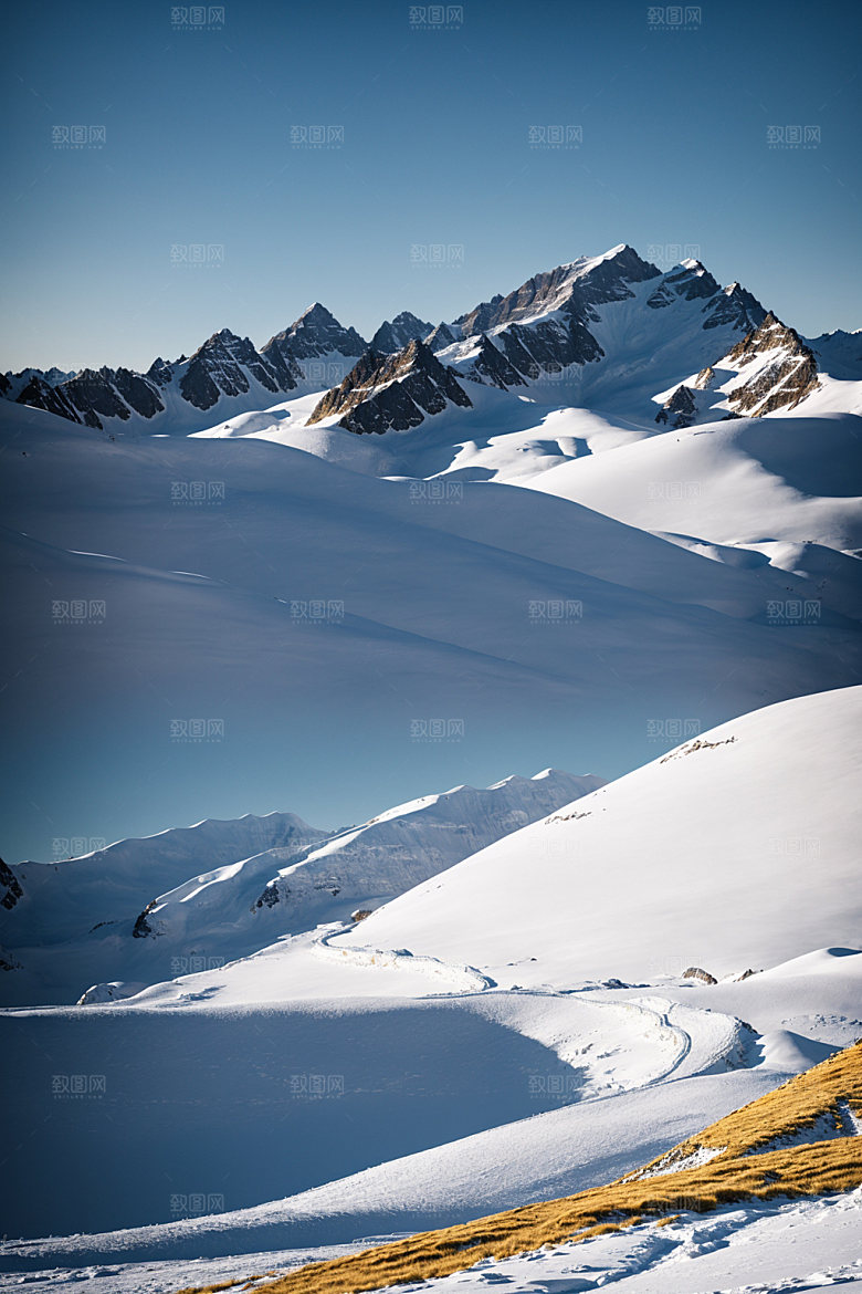 雪山风光风景摄影图