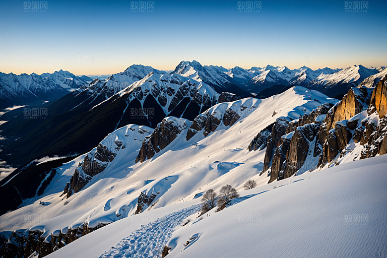 雪山高山风景摄影图