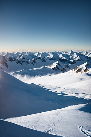 雪山高山风景摄影图