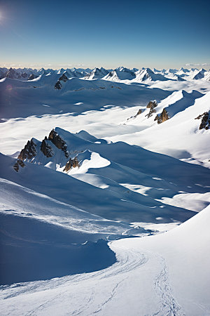 雪山自然高海拔摄影图