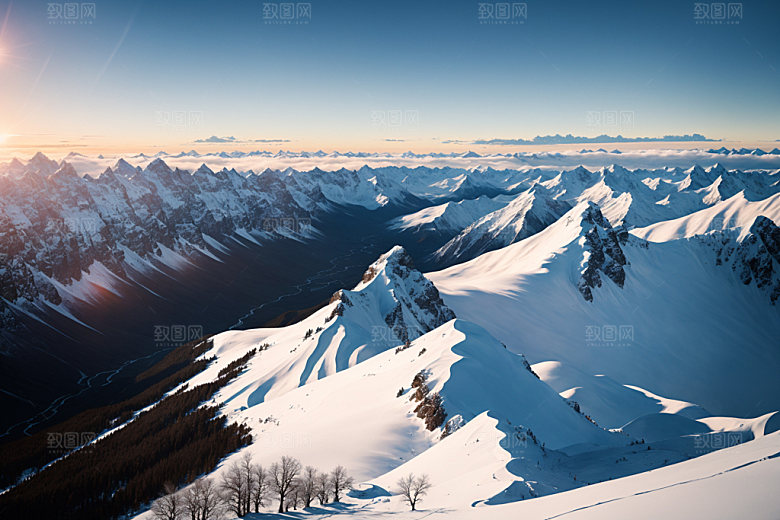 雪山高清风景摄影图