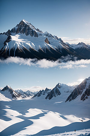 雪山高山高海拔摄影图