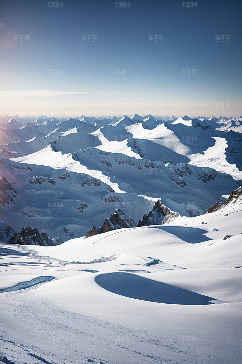 雪山风光高海拔摄影图