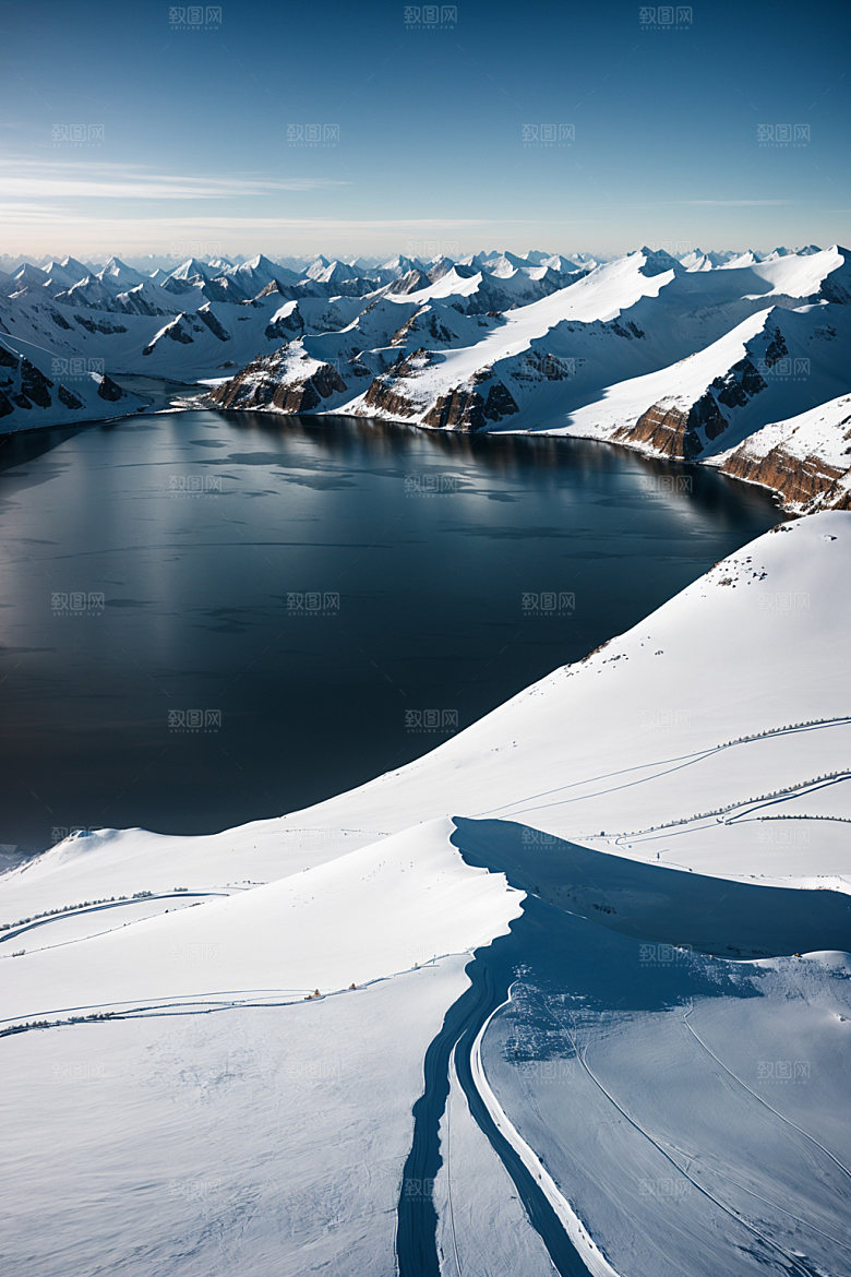 雪山顶峰高海拔摄影图