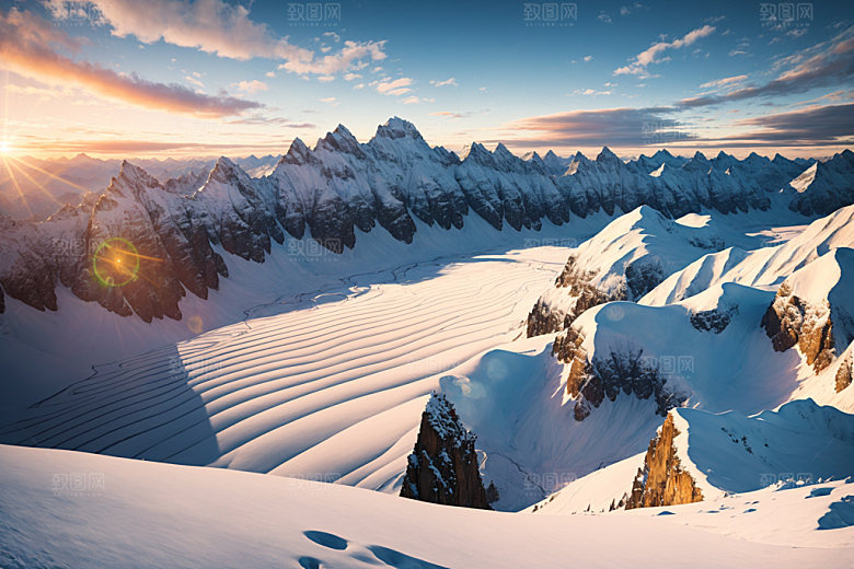 雪山高山高海拔摄影图