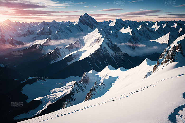 雪山高清高山摄影图