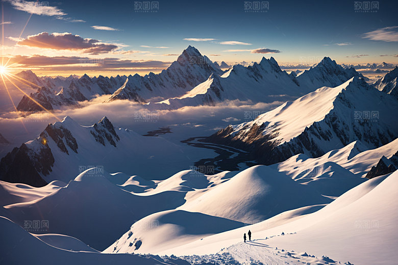 雪山风光高清摄影图
