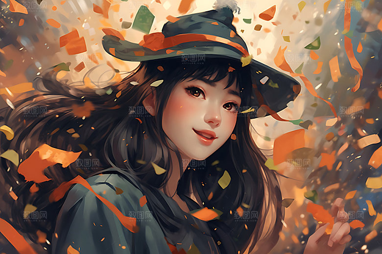 毕业典礼毕业庆祝毕业生插画
