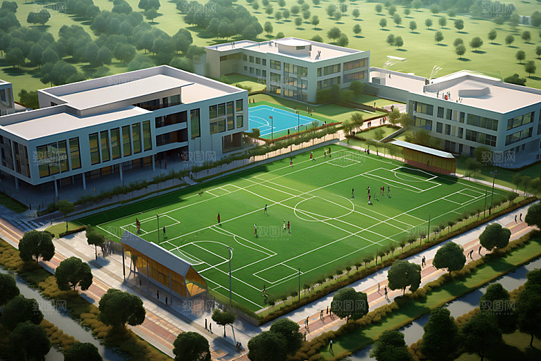 学校操场校园环境校园生活摄影图