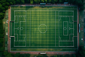 学校操场足球场校园环境摄影图