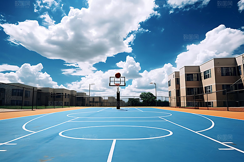 学校操场校园生活足球场摄影图