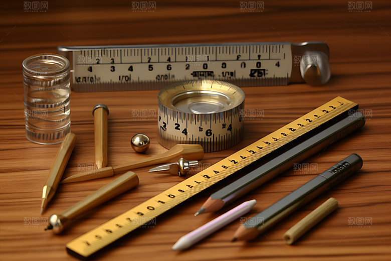 文具铅笔3D效果图
