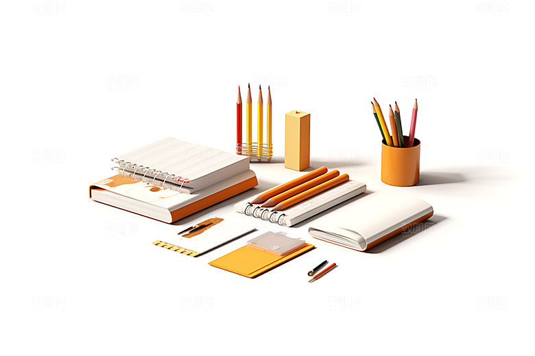 文具学具学习用品效果图