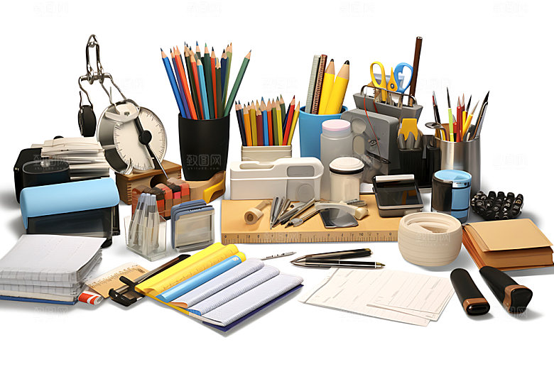 文具学具学习用品效果图
