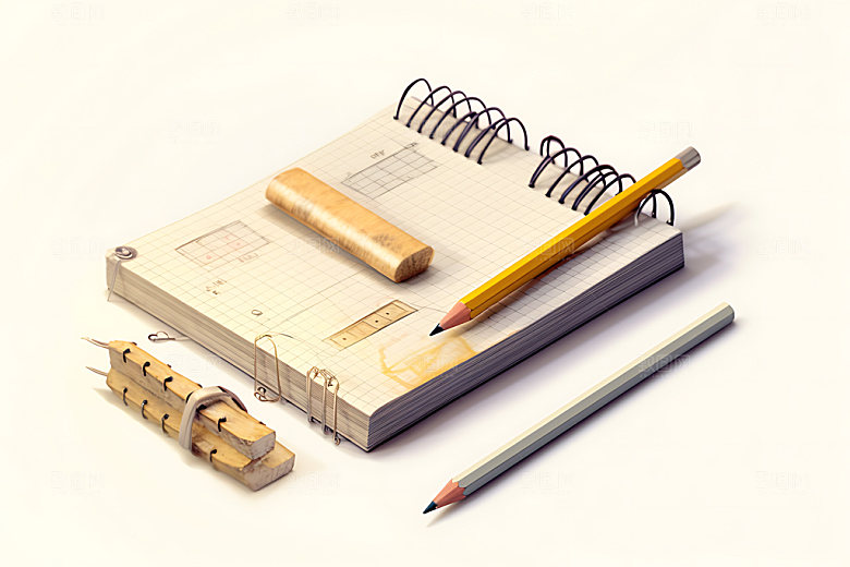 文具学习用品学具效果图