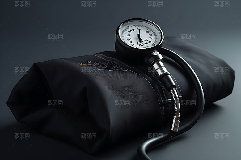 血压计高清模型效果图