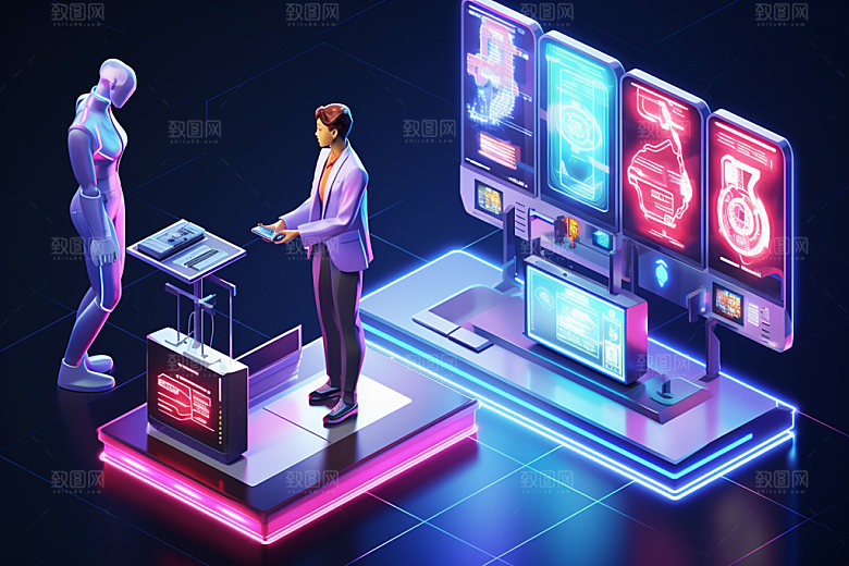 电商促销虚拟购物线上购物矢量素材
