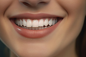 微笑牙齿牙膏广告靓丽摄影图