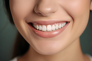 微笑牙齿口腔护理靓丽摄影图