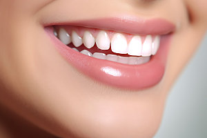 微笑牙齿靓丽牙膏广告摄影图