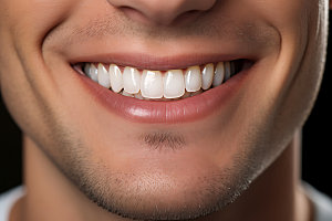 微笑牙齿牙膏广告口腔护理摄影图