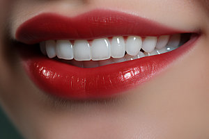 微笑牙齿洁牙牙膏广告摄影图