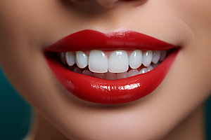 微笑牙齿口腔护理牙膏广告摄影图
