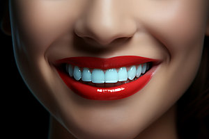 微笑牙齿牙膏广告洁牙摄影图