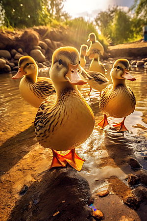 鸭子自然高清摄影图