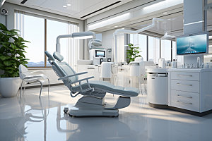 牙科诊所医护科技摄影图