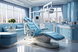 牙科诊所高清治疗摄影图