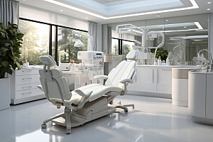 牙科诊所场景科技摄影图