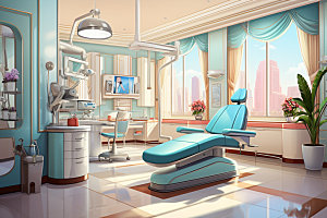 牙科诊所场景治疗摄影图