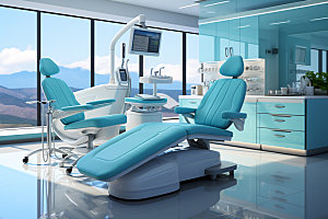 牙科诊所诊室治疗摄影图