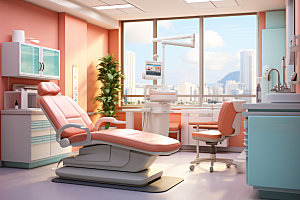 牙科诊所医护治疗摄影图