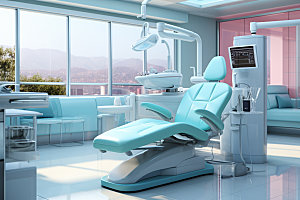牙科诊所检测治疗摄影图