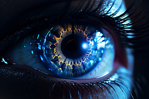 眼睛眼科科技感插图
