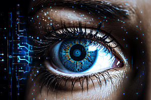 眼睛视网膜科技感插图