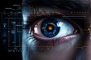 眼睛视网膜科技感插图